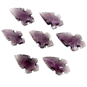 Pointe de flèche en obsidienne violette naturelle, pierre précieuse naturelle, agate de guérison, pointes de flèche en cristal, pointe de flèche de guérison, grossiste - Product Image 6