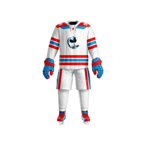 Ensembles de shorts de maillot de sublimation d'uniforme de hockey sur glace de conception personnalisée à séchage rapide 100% Kit d'équipe en polyester - Product Image 2
