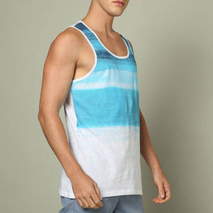 Haute qualité hommes Gym débardeur Slim Fit décontracté Fitness porter respirant grande taille Singlet pour la musculation bas quantité minimale de commande - Product Image 3