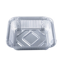 Petit récipient jetable en aluminium pour la restauration Boîte à lunch en aluminium Plat de cuisson en aluminium avec couvercle en forme de dôme