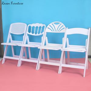 Toptan düğün plastik pp reçine Uv korumak beyaz gladyatör plastik katlanır bahçe sandalye - Product Image 1