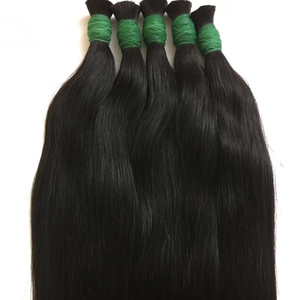 Cheveux humains Remy indiens 100% vierges populaires, bouclés, raides naturels, en vrac, 20-28 pouces, options de longueur ondulée extensible, fabrication à la machine, prix abordable - Product Image 4