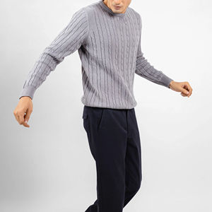 Custom Crew Neck men's Sweater Long Sleeve Men <b>Thick</b> Fleece Blank - Product Image 3