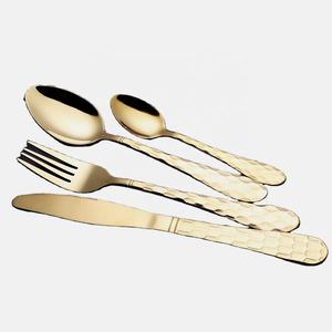 High Quality Multi Color Tableware Fashion Gold Polished Spoon Fork Set stainless steel Advanced <b>Flatware</b> - Product Image 5