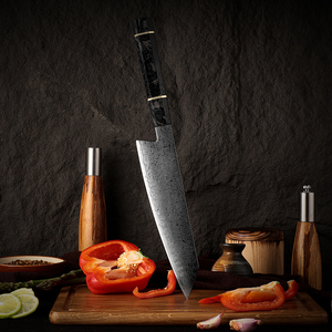 Venta al por mayor personalizado de alta calidad OEM ODM servicio hecho a mano de acero de Damasco con mango brillante cuchillo de Chef japonés venta superior cuchillo - Product Image 4