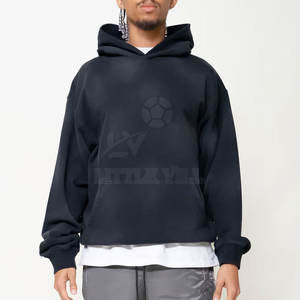 เสื้อมีฮู้ดผ้าฟลีซผ้าฝ้ายย้อมสีล้วนสำหรับผู้ชายเสื้อฮู้ดสำหรับฤดูหนาวแบบสตรีทแฟชั่นแบบกำหนดเอง100% ไล่แสงแดด - Product Image 2