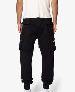 Pantalones Deportivos Cargo Negros Casuales para Hombre, de Primera Calidad, con Múltiples Bolsillos, 100% Algodón, Ecológicos, Transpirables, para Gimnasio, Jogging, Lavados - Product Image 5