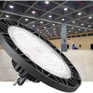 Optonica 150W industriale UFO per proiettore a LED nero IP65 luce ad alta baia con 4500K luce bianca a 90 ° temperatura colore lampada - Product Image 2