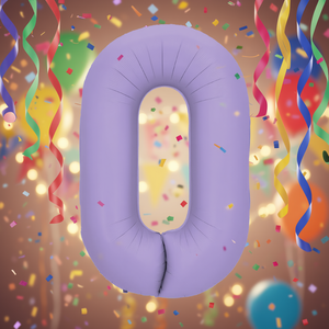 Ballon de fête gonflable violet numéro zéro 1M pour célébrations - Product Image 2