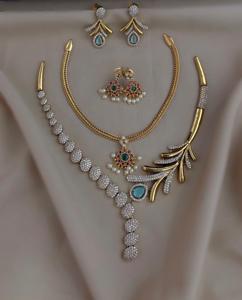 Ensemble de colliers CZ finition mate pour femmes offre combinée parfaite pour la fête - Product Image 2