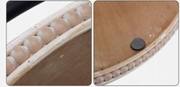 FURBISH HOME DECOR Plateau carré en bois moderne à un seul niveau, finition polie, poignée en métal, multifonction, portable, facile à nettoyer, cuisine
