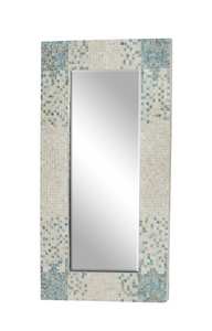 Vietrustic bohème Style fait à la main décoratif mur Art Capiz coquille miroir salon décor - Product Image 2