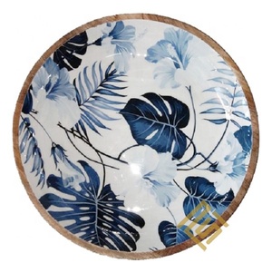 Bols de service de finition moderne en os de corne résine époxy et avec décor en matériau naturel bol à soupe en bois décor à la maison de haute qualité - Product Image 3