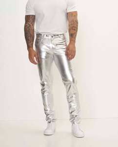 Pantalon en cuir véritable pour homme, braguette à boutons, coupe-vent, respirant, vente en gros d'usine, prix raisonnable, teinture unie avec logo à la taille - Product Image 6