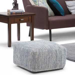 Pouf en coton tissé à la main au design bohème élégant Accent d'assise multifonctionnel pour le confort et l'amélioration du style - Product Image 2