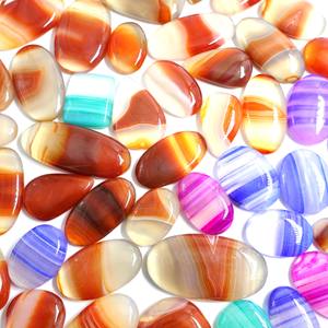 Hecho a mano 100% ágata naranja Natural piedra preciosa suelta de alta calidad en cabujones de tamaño libre de corte ovalado para la fabricación de joyas Cristal de ágata - Product Image 4