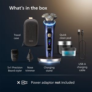 Afeitadora Eléctrica Húmeda/Seca, Cuchillas Rotatorias Triples, Afeitadora Rotatoria Inalámbrica, Resistente al Agua IPX7, Repuesto para Afeitar la Cara - Product Image 6