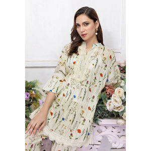 Vestido informal Salwar Kameez con botones únicos para mujer, ligero, cómodo, de alta calidad, estampado personalizado, indio pakistaní - Product Image 3