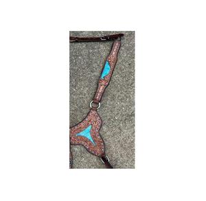 ชุดหมุดหัวเข็มขัดและหัวเข็มขัด Conchos Tack หนังสีน้ำตาลตะวันตกดีไซน์เป็นเครื่องมือประดับลูกปัดสีสันสดใส - Product Image 3