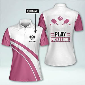 Personalizado Pickle Ball regalo Jersey camisa de manga corta Polo sublimación Pickleball camisas para mujeres divertidas - Product Image 1