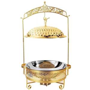 Chauffe-plat en acier inoxydable de qualité supérieure avec cadre rond et taille personnalisée idéale pour les mariages, les banquets et les restaurants - Product Image 4