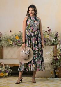 Bloc de robe en coton indien fait à la main imprimé vêtements d'été décontractés pour les femmes personnalisé mariée mariage cadeau robe de voyage - Product Image 3