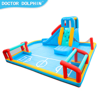 Casa de Brinco Inflable con Múltiples Zonas de Juego y Malla de Seguridad Reforzada, MOQ 1 Pieza, para Niños, Sala de Juegos Interior