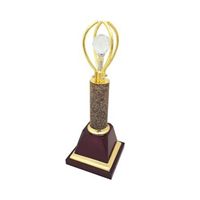 Coupe de trophée en métal argenté durable pour marathon, cyclisme, événements sportifs en plein air