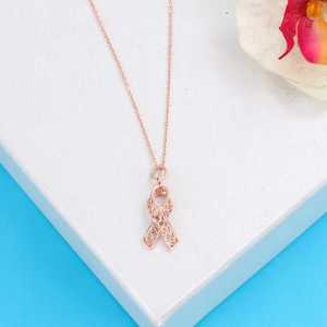 Collar en Forma de Cinta de Plata de Ley 925, Chapado en Oro de 14K y Rodio, Moderno, con Circonita, Moissanita, Diamante, Perla y Oro Rosa - Product Image 3