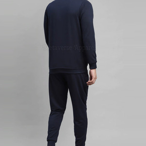 Ensemble de survêtement chaud pour hommes grande taille, automne, manches longues, pull à contraste de couleur, coton et polyester - Product Image 5