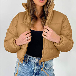 Custom Winter Women Solid Color <b>Jackets</b> Bubble Puffer Ladies Down Puffer <b>Jacket</b> Polyester Nylon Breathable Women Clothing - Product Image 4