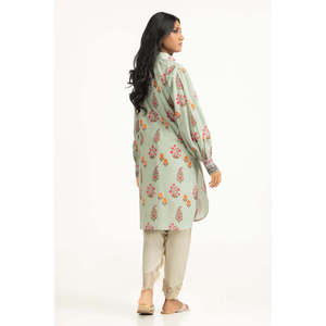 Chemise décontractée à motifs croisés et floraux IPS-77122 en tissu popeline pour la saison printemps/été - Product Image 6