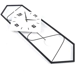 Nuevo Reloj de pared de Metal revestido negro, reloj duradero de alta calidad, elegante para el uso de la decoración de la sala de estar del hogar, precio barato al por mayor - Product Image 5