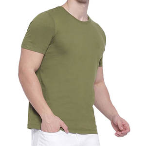 T-shirts pour hommes 100% coton avec logo personnalisé, respirants, décontractés, motif uni, OEM et en gros disponibles - Product Image 2