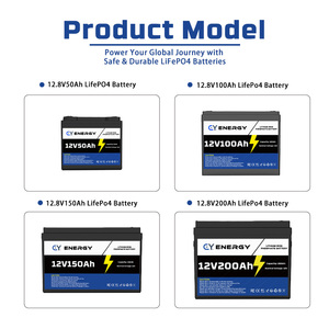 Paquete <span class=keywords><strong>de</strong></span> Baterías LiFePO4 <span class=keywords><strong>de</strong></span> 12.8V Personalizado CY, 50Ah/100Ah/150Ah/200Ah, Iones <span class=keywords><strong>de</strong></span> Litio para RV, Carrito <span class=keywords><strong>de</strong></span> Golf, Barco, Energía Solar - Product Image 1