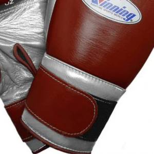 Guantes de Boxeo Profesionales de Cuero Marrón Plateado con Velcro en la Muñeca, Guantes de Entrenamiento y Sparring para Hombres y Mujeres - Product Image 4