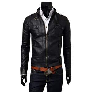 2023 mejor chaqueta universitaria de cuero genuino europeo a prueba de viento para hombres moda de talla grande para invierno - Product Image 1