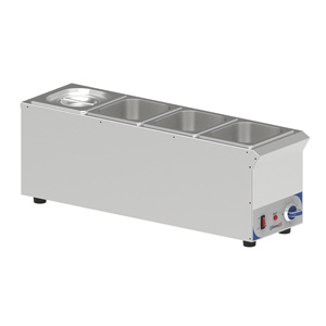 หม้อต้มน้ำร้อนแบบคู่ GN 1/6 ขนาดกะทัดรัด 4 ช่อง สำหรับการทำอาหารแบบ Bain-Marie เพื่อการให้ความร้อนและควบคุมอุณหภูมิอย่างมีประสิทธิภาพ - Product Image 1