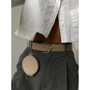 Ceinture en cuir de vachette à boucle ronde pour chemises, vestes, pantalons, robes - Product Image 5