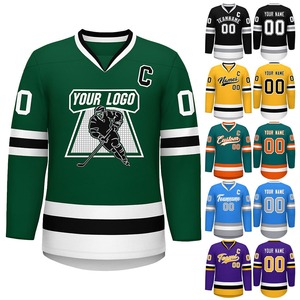 Traje de hockey con impresión digital, uniformes de lacrosse personalizados para hombres, nueva camiseta de hockey cosida 2022, fabricación de camisetas de hockey sobre hielo OEM - Product Image 6