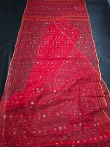 Exclusivo RED Deshi Dhakai Jamdani Sharee Calidad de exportación para mujeres JAMDANI FABRIC Blue GREEN Golden Sky Blue de Bangladesh - Product Image 2