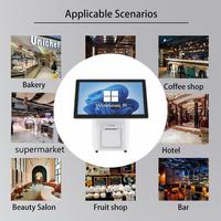 Caisse enregistreuse intelligente tout-en-un, écran tactile 15,6 pouces, WIFI, Bluetooth, système POS Windows Android, ordinateur, imprimante