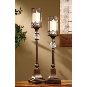 Premium Handmade Metal Candle Holder Decorative Iron Table Centerpiece Luxury Artistic Accent <b>for</b> Living Room and <b>Hall</b> - Product Image 1