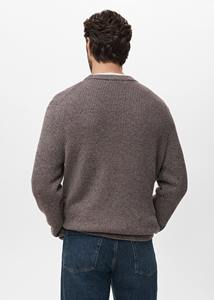 OEM Custom Men's Anti-Shrink Front Pullover Knitting <b>Sweater</b> Loose Style Solid Color Warm Comfortable Crew Neck <b>Cable</b> <b>Knit</b> Hip - Product Image 4