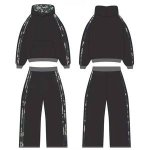 Sweat-shirt à capuche court 100% coton, style streetwear, ensemble de survêtement décontracté pour unisexe, fabriqué par Hanger Impex - Product Image 5