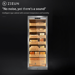 Humidor de Cigarros Inteligente de Gran Capacidad con Compresor de Humedad Constante RACHING & ZIEUN MON2800A, Gabinete de Madera de Cedro - Product Image 1