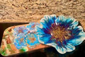 Handmade Look Epoxy Resin Bowls Round Home Decor <b>Kitchen</b> & Tabletop Dinnerware <b>Decorative</b> <b>Item</b> - Product Image 5