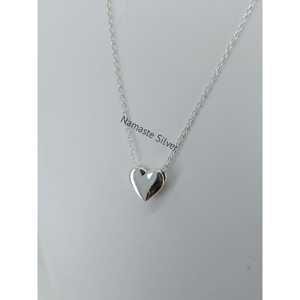 Collar de Plata de Ley 925 con Colgante de Corazón Delicado y Diamante, Joyería Minimalista con Encanto de Amor para San Valentín - Product Image 5