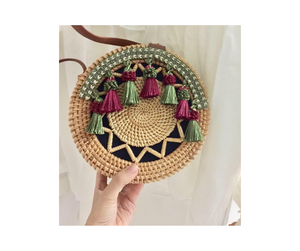 Bolso de mimbre artesanal vietnamita-Bolso tejido naturalmente para una moda ecológica y un estilo diario sin esfuerzo-Bolso de mimbre Chic - Product Image 3