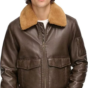 Chaqueta de Cuero de Oveja Genuino para Mujer, Estilo Urbano, Diseño Personalizado Duradero con Cremallera, Chaquetas Cortas de Invierno para Hombre - Product Image 1